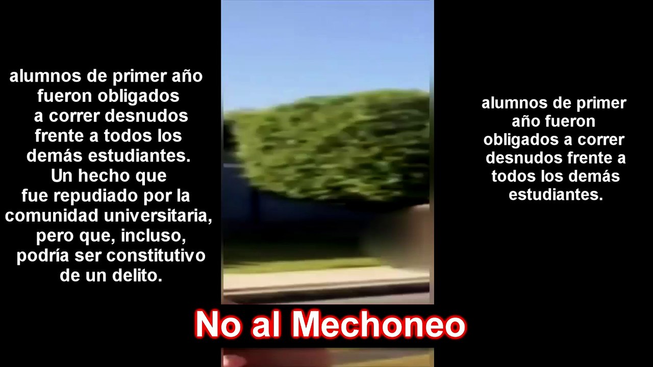 No al Mechoneo alumnos de primer año fueron obligados a correr desnudos