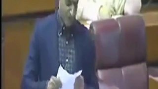 Abid Sher Ali Trying To Read English In Assembly.