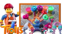 Learn Colors with Play Doh Heart Smiley Face with Trolls Finger Family Learn Shapes Surprise EGGS-ncOBQeKkBRA