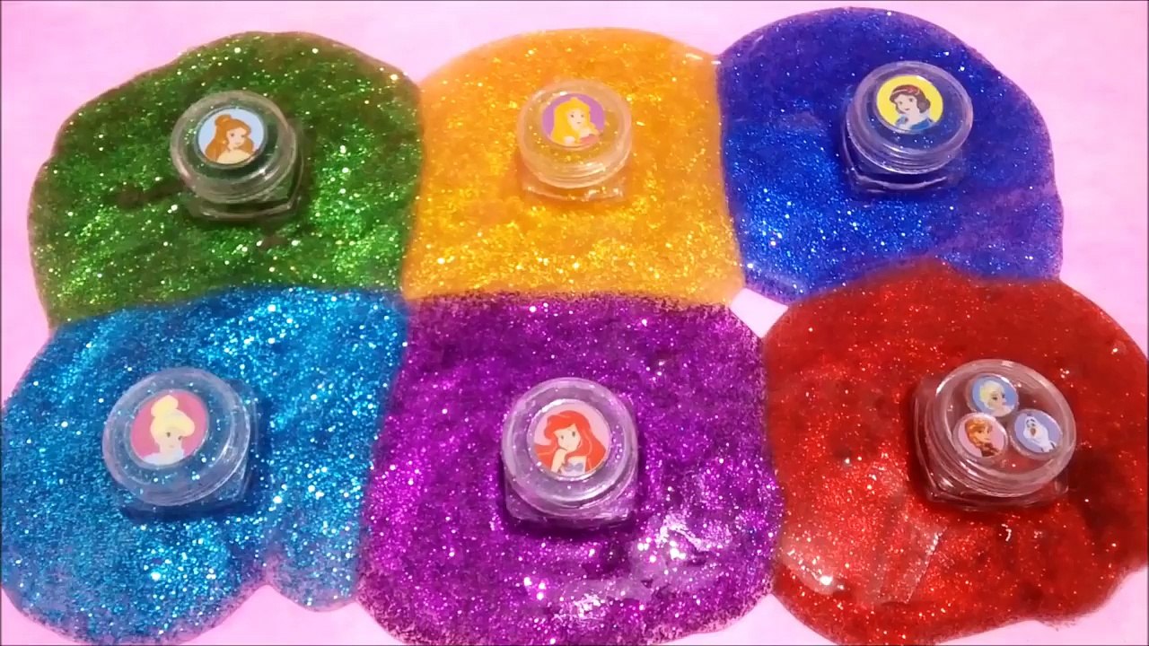 DIY How to Make GLITTER RAINBOW SLIME Kit Tutorial LEARN COLOURS Disney Princess Frozen Elsa Anna-PxWyv6qzQeA