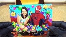 GIANT Egg Hunt with HUGE Surprise Eggs Frozen Easter Basket, Spiderman Toys, TMNT