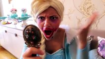 Ugly Frozen Elsa Makeup machine prank! vs Spiderman w/ snow white and belle! Disney Prince