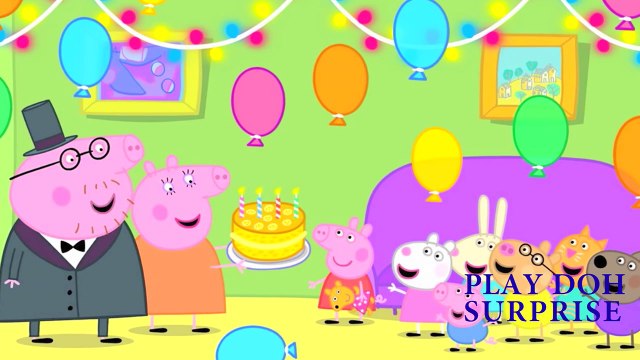 Peppa Pig Birthday party feliz cumpleaños de puzzle partido-8LA51RnoYlM