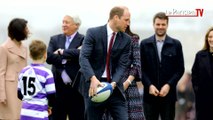 Leçon de rugby pour Kate et le Prince William à Paris