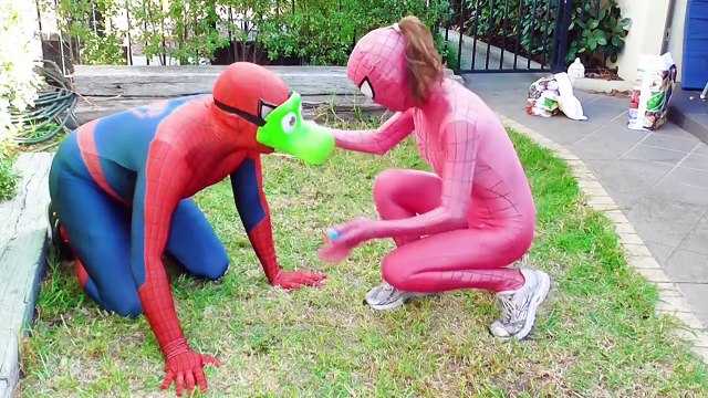 Spiderman and Spidergirl Compilation w Joker Venom GOOD DINOSAUR Fun Superheroes In Real L