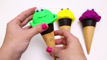 Play Doh Ice Cream Cone Surprise Eggs Minnie Mouse Dora explorer Planes