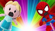 Spiderman and Frozen Elsa Finger Family | SUPERHEROES Daddy Finger Song Nursery Rhymes