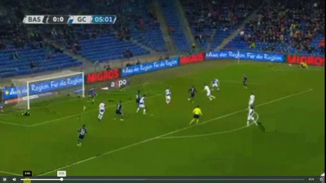 Zuffi Goal - FC Basel vs Grasshopper Club Zurich 1-0 18.03.2017 (HD)