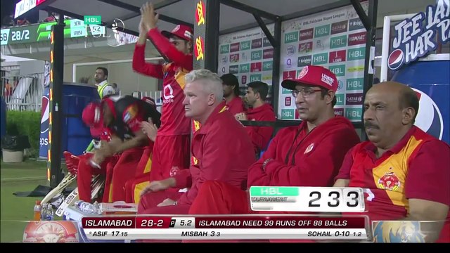 PSL 2017 Playoff 2- Karachi Kings vs. Islamabad United - Asif Ali Batting