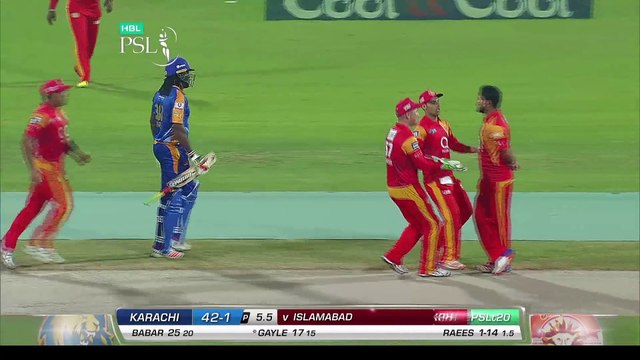 PSL 2017 Playoff 2- Karachi Kings vs. Islamabad United - Rumman Raees