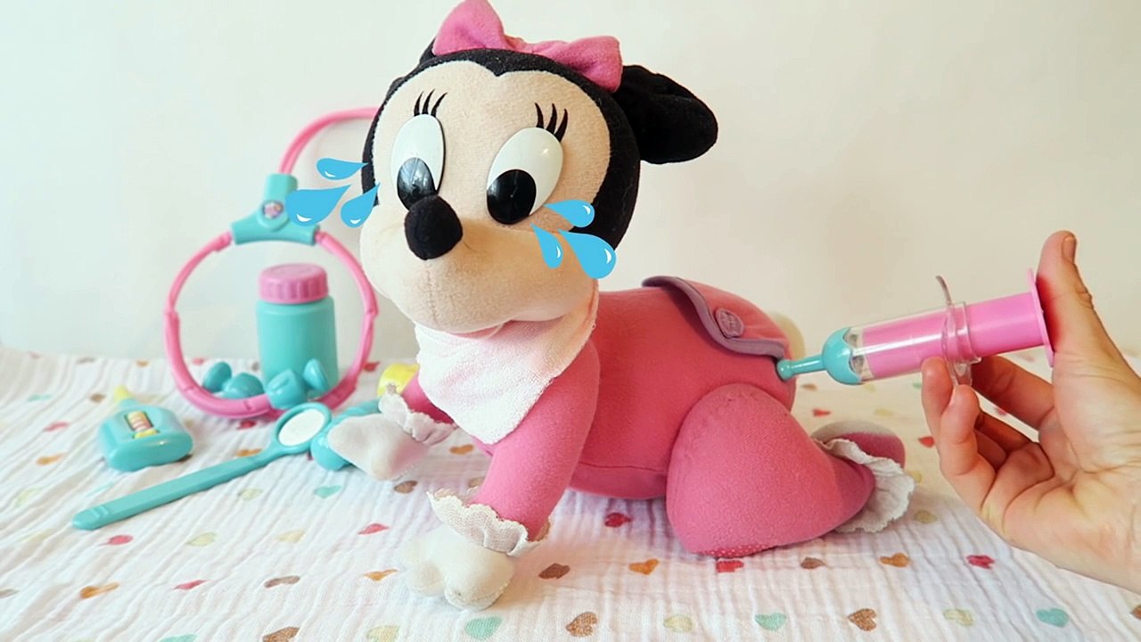BABY MINNIE MOUSE SYRINGE/DOCTOR || CRYING|| INJECTION || CARE