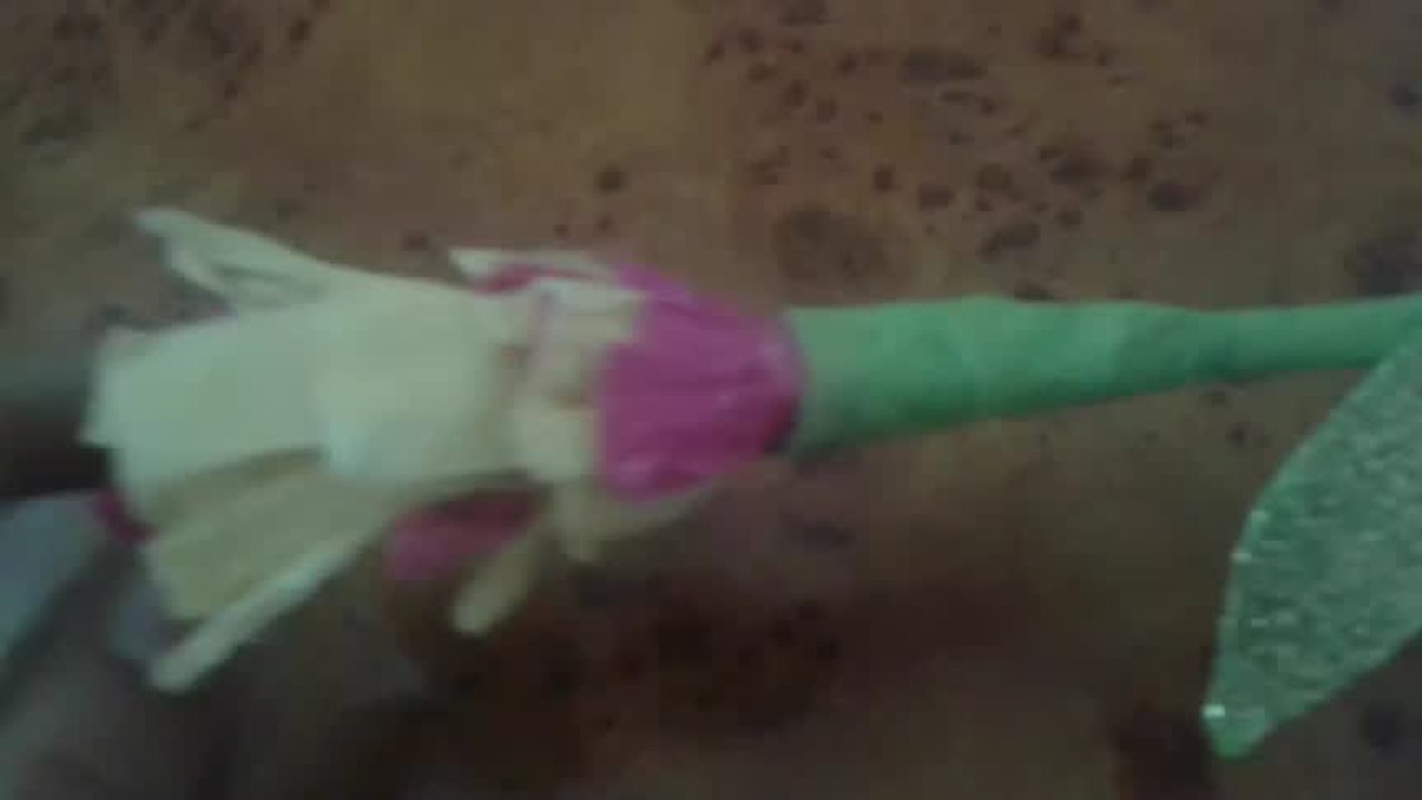 عمل وردة بالورق الملون \لعيد الام