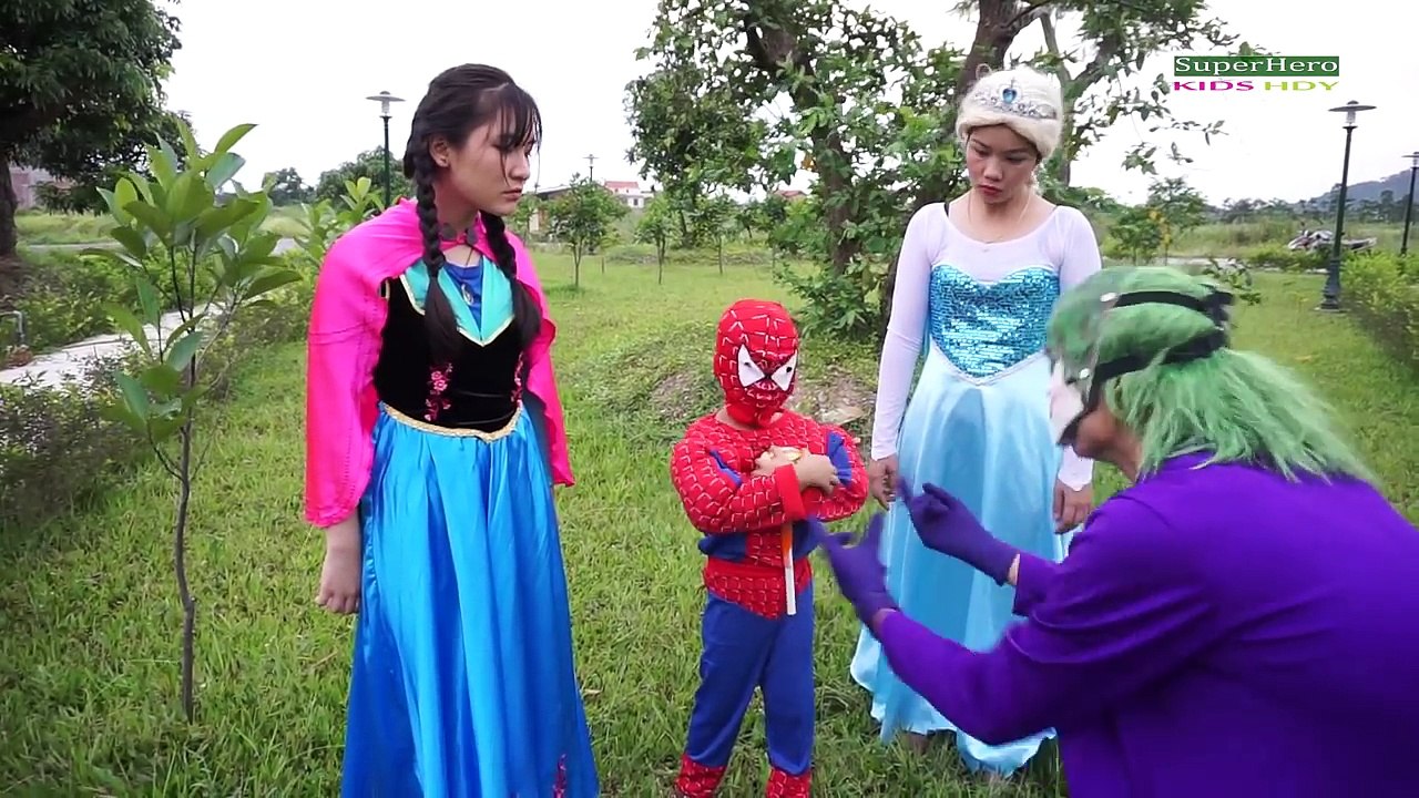 Anna Kidnapped Vs Maleficent Spell! W/ Spiderman & Frozen Elsa Vs Werewolf! Funny Superher