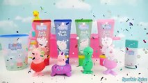 Learn COLORS with Peppa Pig Nick Jr Bath Paint George, Suzy Mashems Bathtime Toys, Orbeez, Bubbles