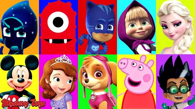 Р ^ маски игра играть доч Узнайте цвета лапа патруль Пеппа свинья Эй Габба Габба Элвин и в