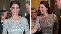 Kate Middleton Dazzles in Shimmery Blue Gown