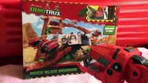 DinoTrux Toys - NEW RELEASE Ty Rux Rock Slide Revenge DinoTrux Playset UNBOXING Toy Review Playtime