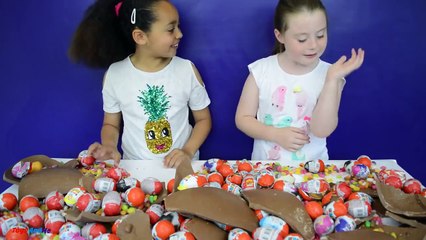 BASHING Giant Chocolate Kinder Surprise Egg 100+ Kinder Eggs - Angry Birds - Monster High