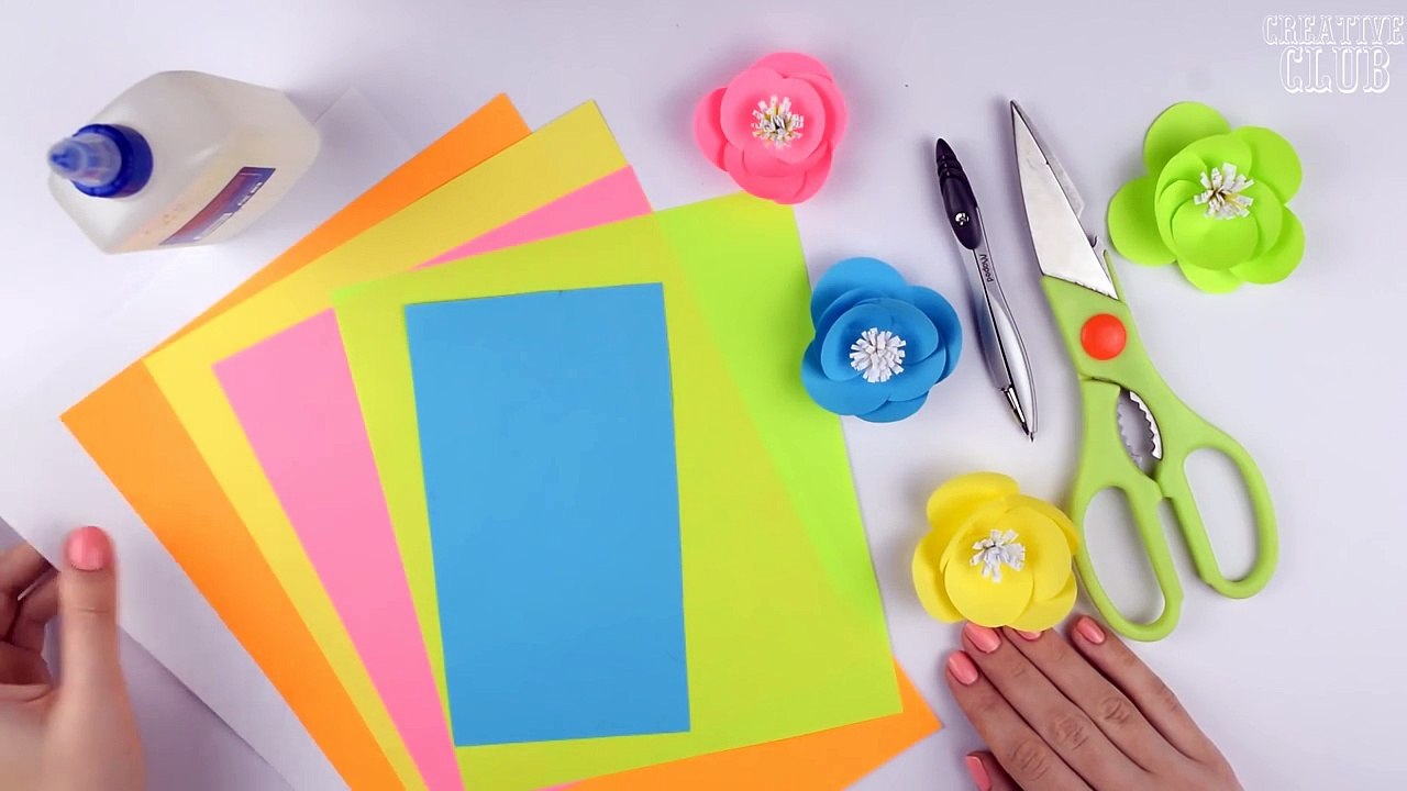 DIY Simple FLOWERS from paper _ Spring IDEAS