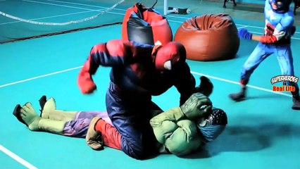Spiderman vs Iron Man vs Superman vs Hulk - Real Life Superhero Fight - Death Match!