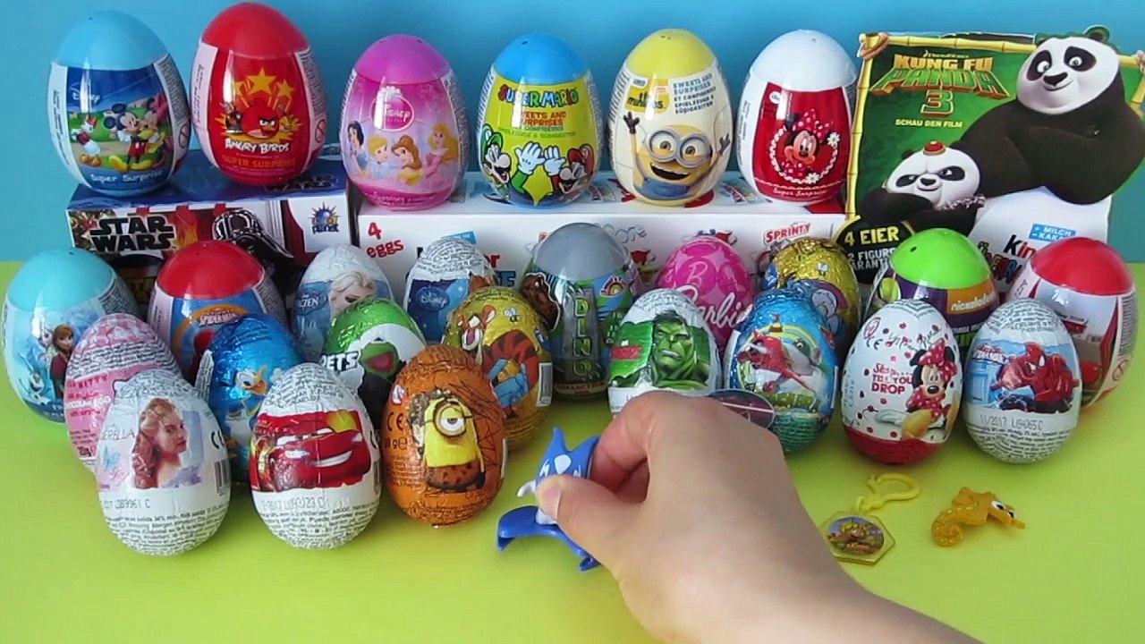 1000 surprise eggs! Disney Cars PLANES The SMURFS Toy Story HELLO KITTY Angry Birds Play-D