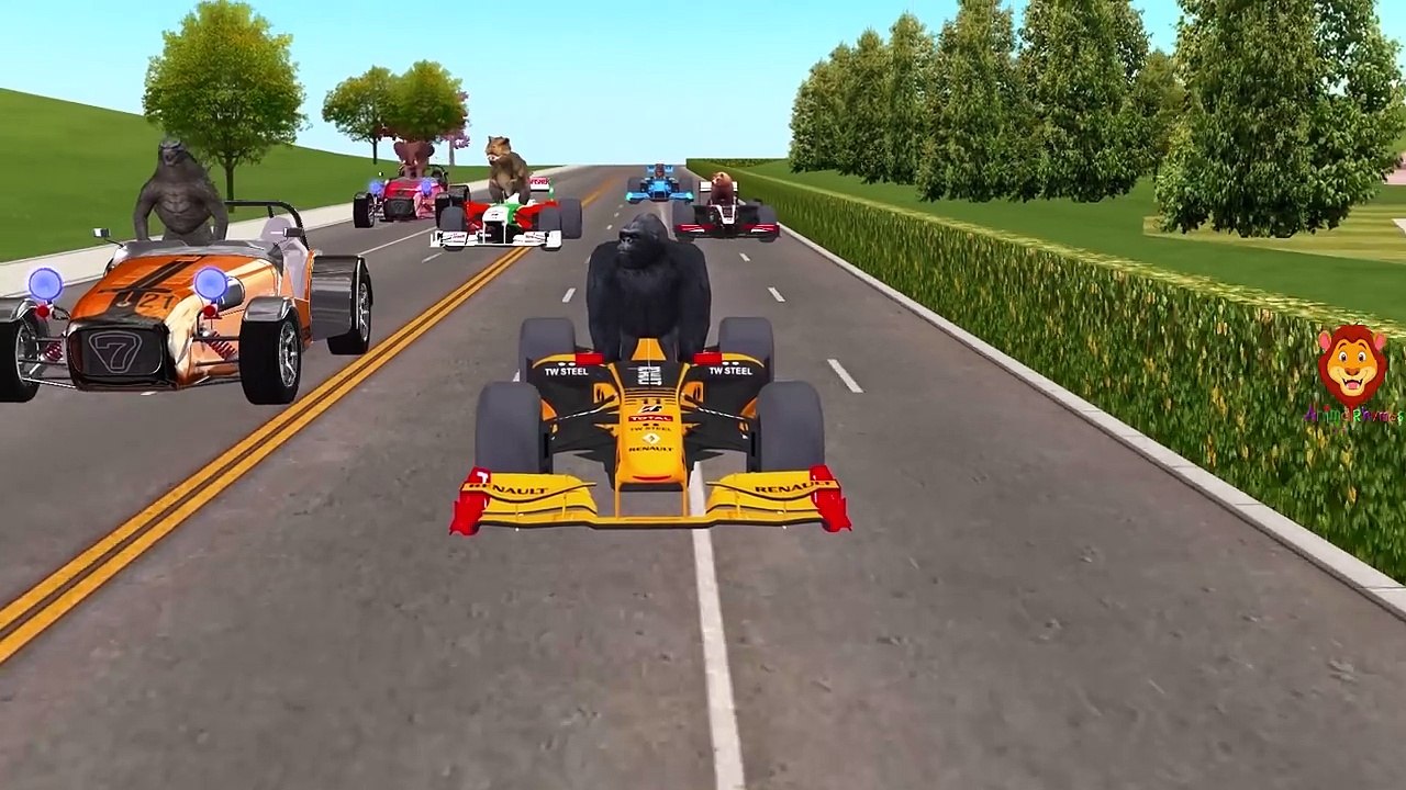 Цвета динозавры для горилла лошадь Дети король конг лев кино гоночный короткие против |