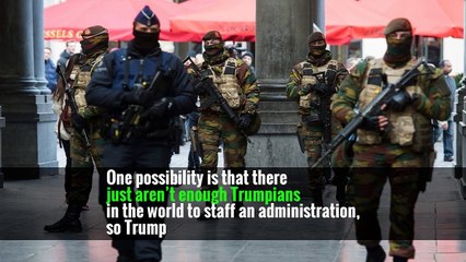 One possibility is that there just aren’t enough Trumpians in the world to staff an administration, so Trump