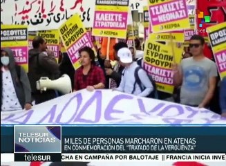 Marchan en Grecia por derechos de migrantes