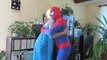 SPIDERMAN & FROZEN ELSA vs MALEFICENT! Bubble Gum Challenge! Funny Superheroes