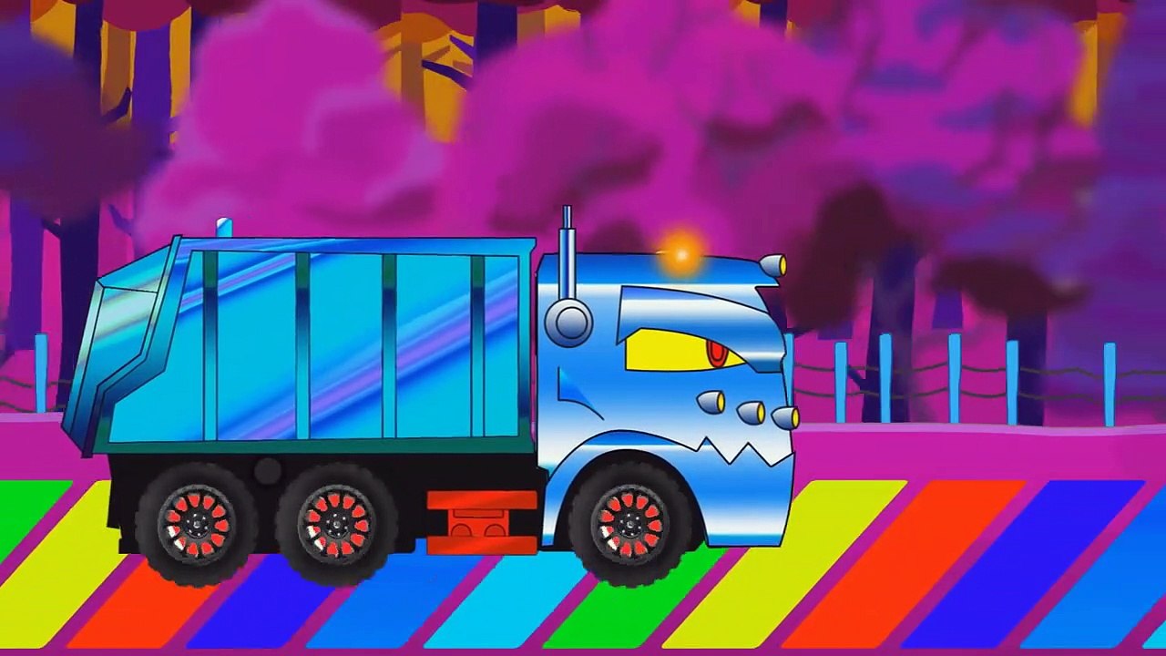 Good Garbage truck vs Evil Monster Trucks _ Learn Vehicles for kids