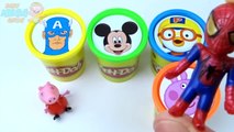 Сups Stacking Surprise Play Doh Clay Frozen Elsa Joker Superhero Spiderman Playground Lear