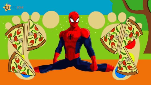 Frozen Elsas Big Fork vs Spidermans Giant Foot - Superhero Funny Pranks