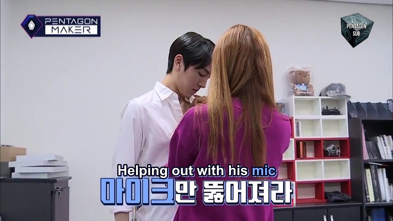 [ENG SUB] Pentagon Maker EP 8 - Kino gets caught on hidden camera (IR)