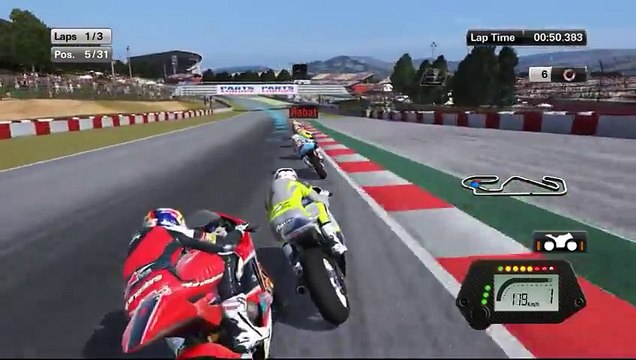 MotoGP15 Career Mode Gameplay - Moto2 - Catalunya Race - Part 27