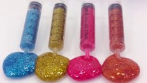 DIY Syringe How To Make Glitter Colors Slime Clay Learn Colors Slime Hello Kitty Doh