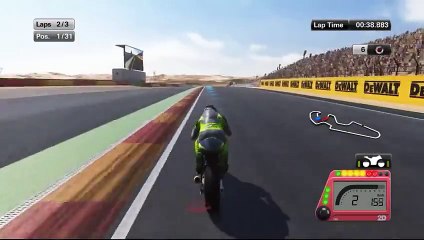 MotoGP15 Career Mode Gameplay - Moto2 - Aragon Race - Part 34