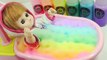 Baby Doll Bath Time Bubble Kinetic Sand Play Doh Toy Surprise Eggs Learn Colors