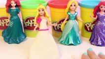 Play Doh Disney Princess Dolls Frozen Princess Elsa Playdough Dress Hasbro Toys