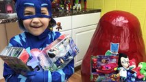 BIGGEST PJ MASKS SURPRISE EGG TOYS EVER Giant Disney Junior Eggs Toy Surprises CatBoy IRL