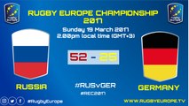 REPLAY RUSSIA / GERMANY - RUGBY EUROPE CHAMPIONSHIP 2017