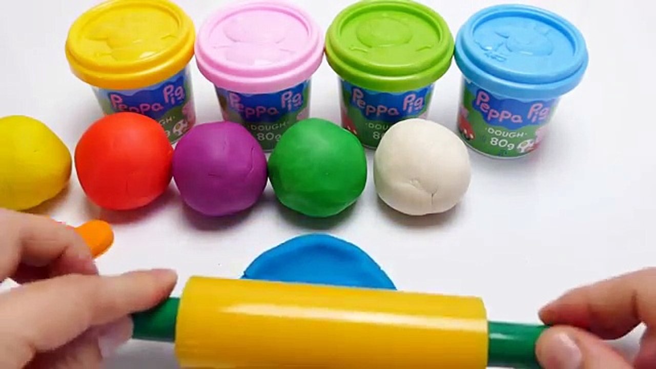 Aprender los Colores con Plastilina de helados de Paletas de Peppa Pig Elefante Moldes Creativas y Divertidas para los Niños