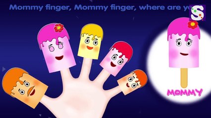 Learn Colors for Children Ice Cream Finger Family Song Nursery Rhymes Learning Video
