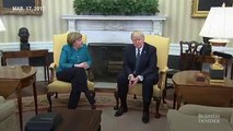 Donald Trump refuse de serrer la main à Angela Merkel