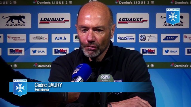 Cédric Daury avant AJ Auxerre - RC Strasbourg Alsace