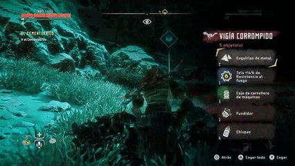 Horizon Zero Dawn - PS4 Español - El Cementetrico y la Celula de Energia - Gameplay
