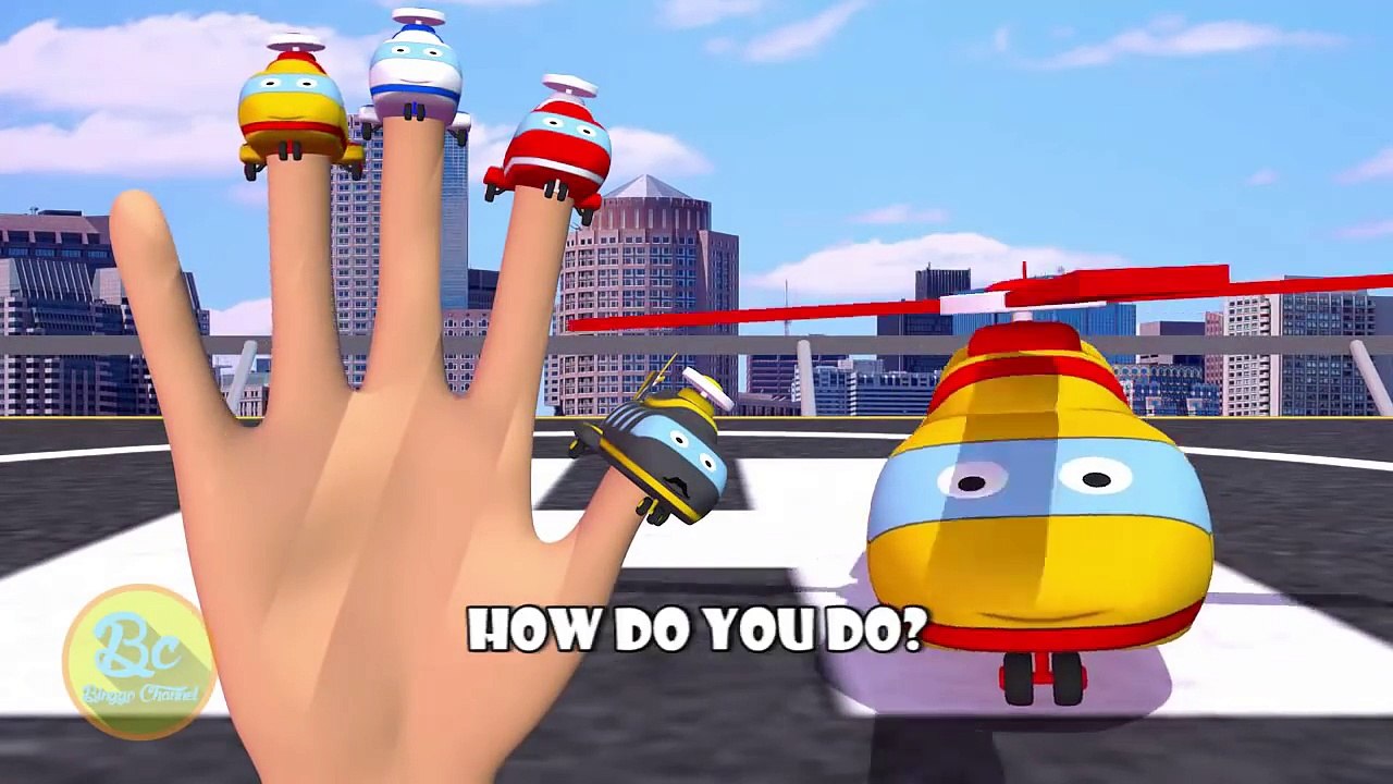 Helicopter 3D Finger Family | Nursery Rhymes | 3D Animation In HD From Binggo Channel Heli