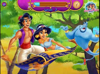 Disney Aladdin and Princess Jasmine kiss video game for little girls