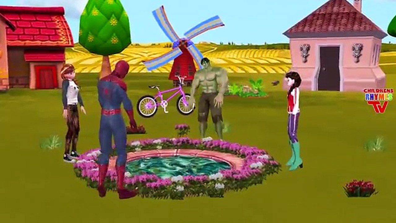 Spiderman Frozen Elsa Hulk Cartoons Singing Ringa Ringa Roses Nursery Rhymes For Children