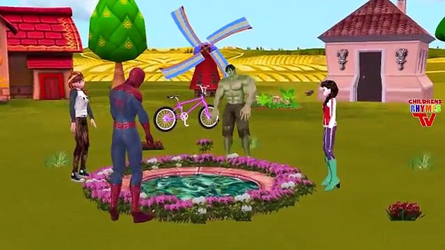 Spiderman Frozen Elsa Hulk Cartoons Singing Ringa Ringa Roses Nursery Rhymes For Children