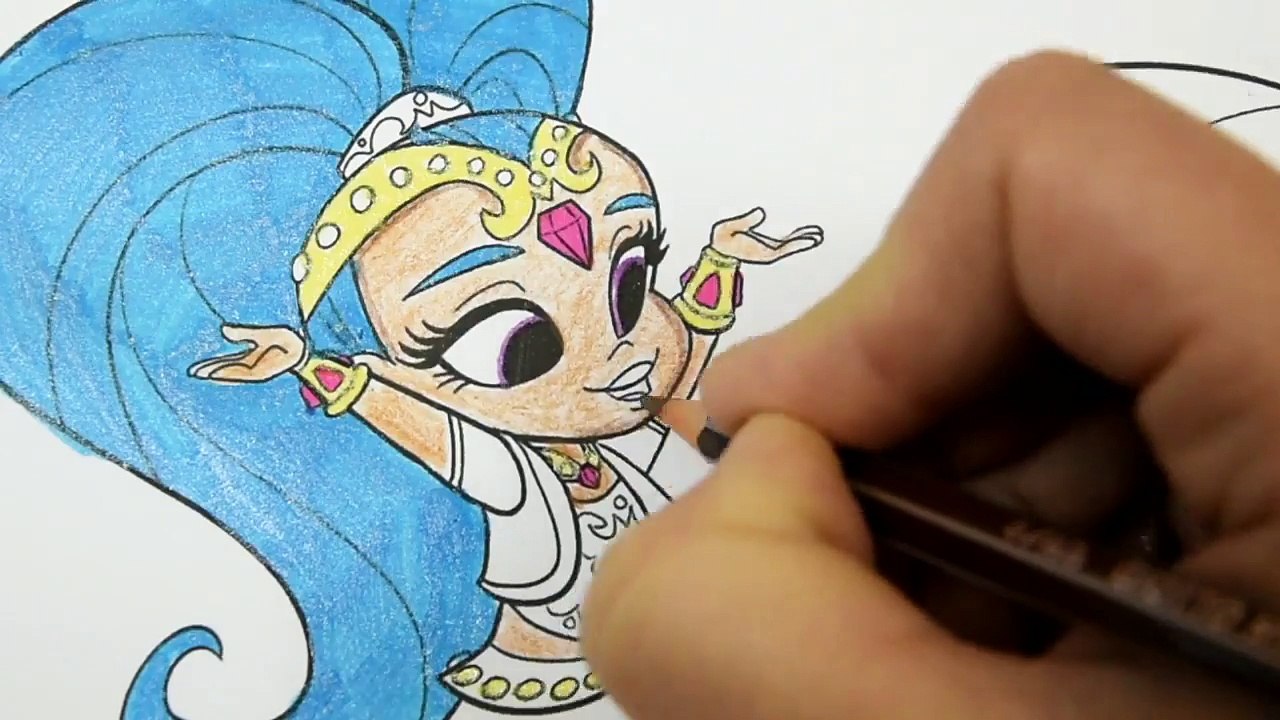 Shimmer and Shine Coloring Book Pages Sparkle colorare Nickelodeon Fun Art for kids-4XnE07VSulA